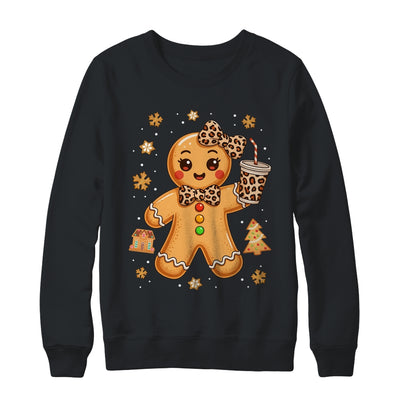 Cute Gingerbread Leopard Coquette Christmas Xmas Girl Women Shirt & Sweatshirt | teecentury