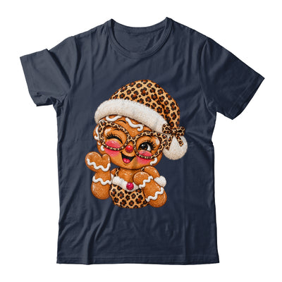 Cute Gingerbread Leopard Santa Hat Christmas Women Girls Shirt & Sweatshirt | teecentury