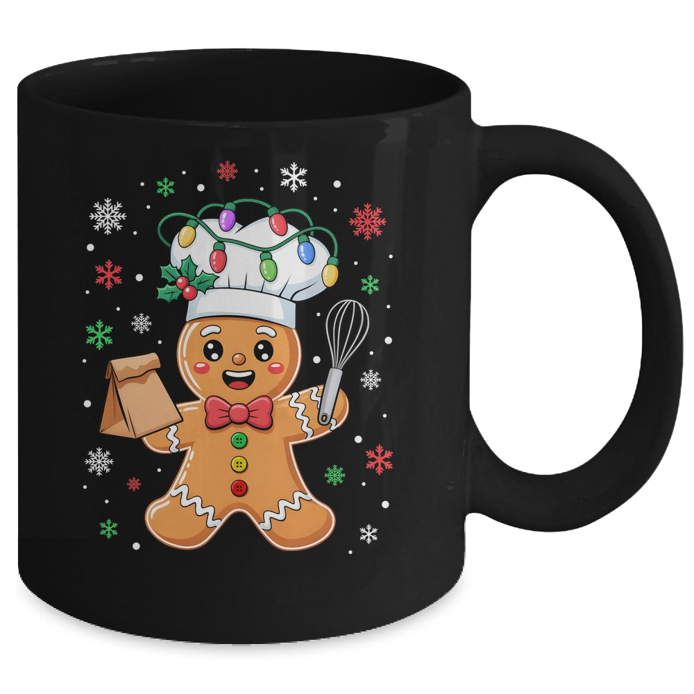 Cute Gingerbread Man Baker Funny Christmas Chef Bake Cookies Mug | teecentury
