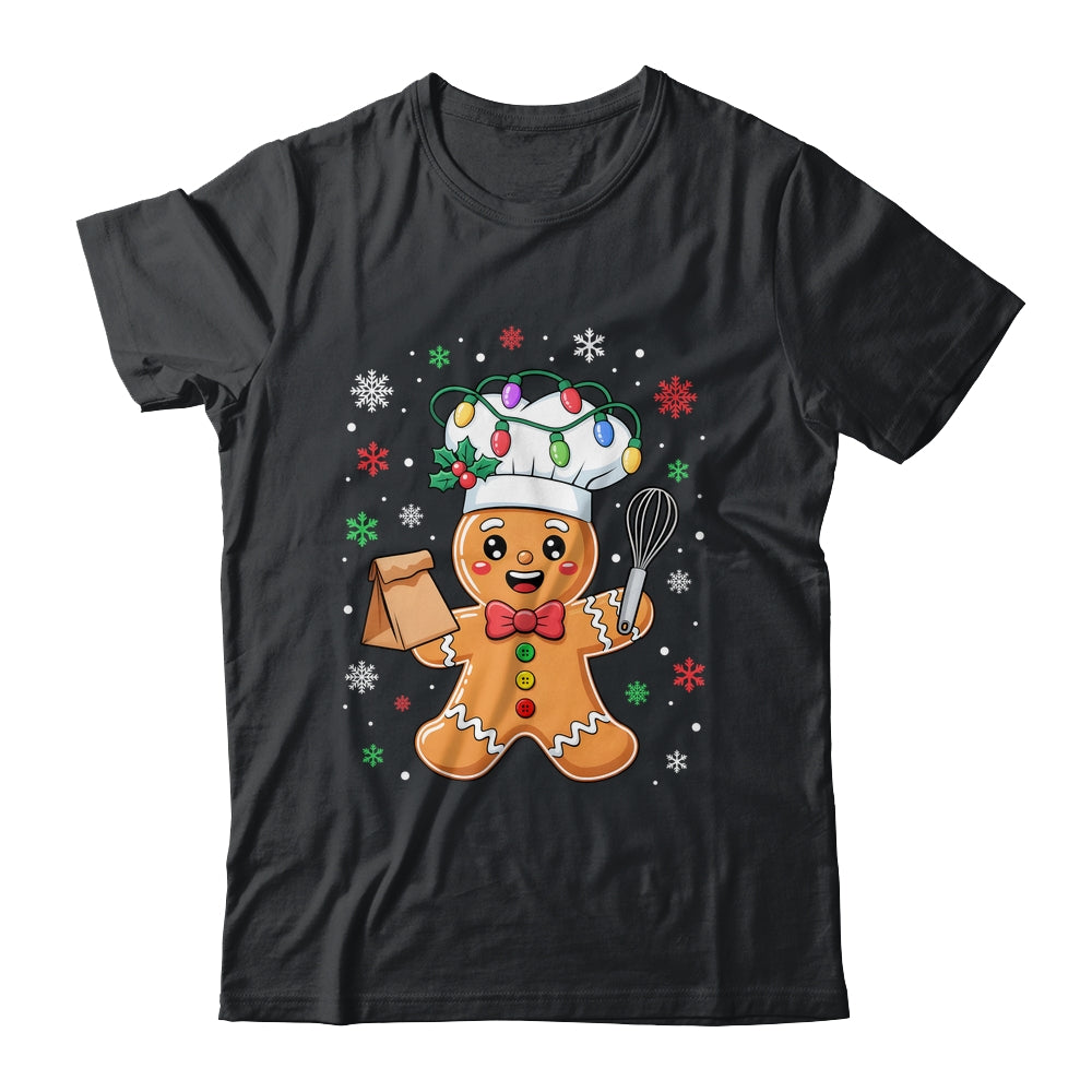 Cute Gingerbread Man Baker Funny Christmas Chef Bake Cookies Shirt & Sweatshirt | teecentury