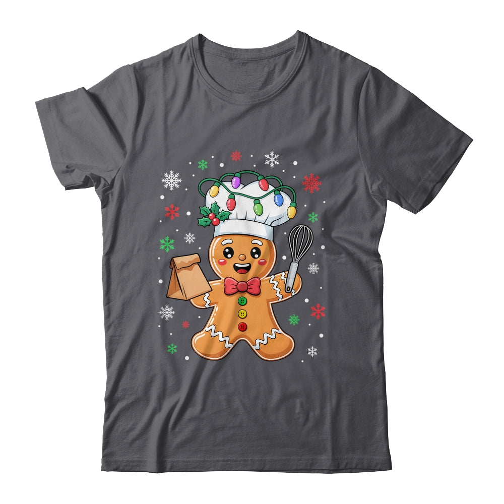 Cute Gingerbread Man Baker Funny Christmas Chef Bake Cookies Shirt & Sweatshirt | teecentury