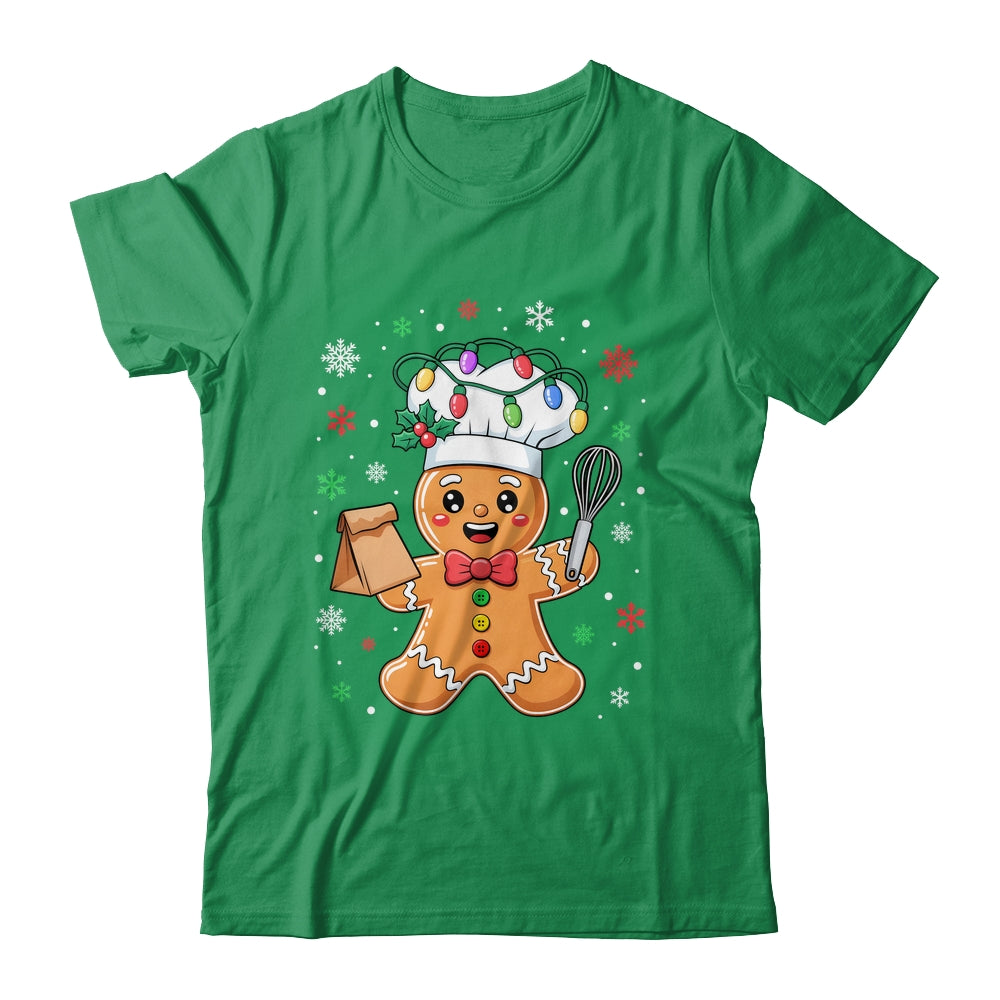 Cute Gingerbread Man Baker Funny Christmas Chef Bake Cookies Shirt & Sweatshirt | teecentury