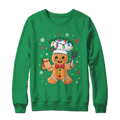 Cute Gingerbread Man Baker Funny Christmas Chef Bake Cookies Shirt & Sweatshirt | teecentury