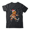 Cute Gingerbread Man Hockey Player Hockey Christmas Shirt & Sweatshirt | teecentury