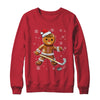 Cute Gingerbread Man Hockey Player Hockey Christmas Shirt & Sweatshirt | teecentury