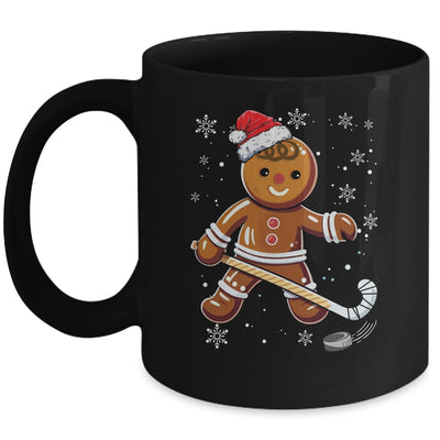 Cute Gingerbread Man Hockey Player Hockey Christmas Mug | teecentury