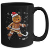 Cute Gingerbread Man Hockey Player Hockey Christmas Mug | teecentury