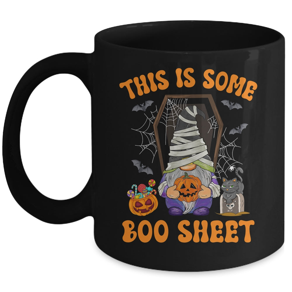 Cute Gnomes This Is Some Boo Sheet Halloween Pumpkins Ghost Mug | teecentury