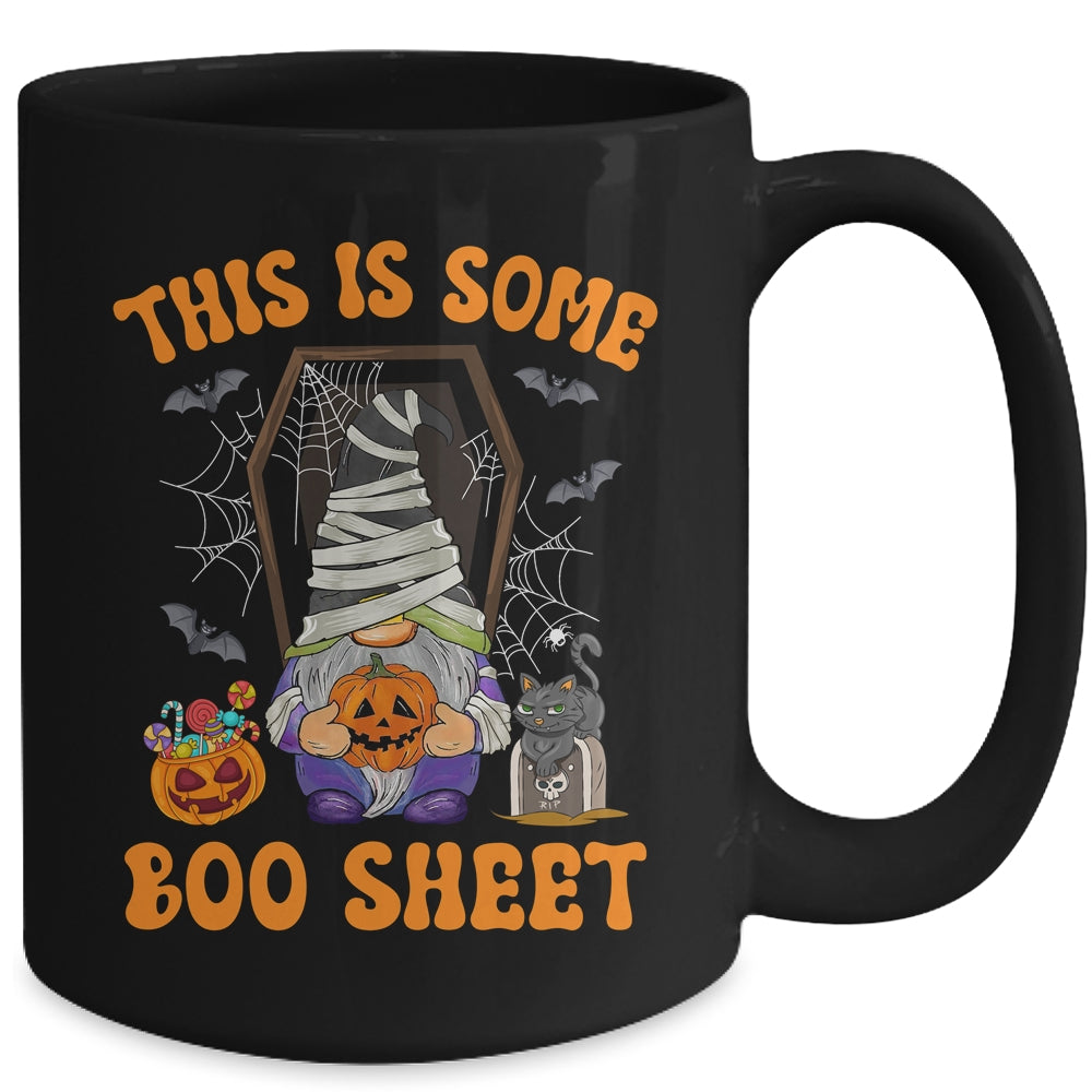 Cute Gnomes This Is Some Boo Sheet Halloween Pumpkins Ghost Mug | teecentury