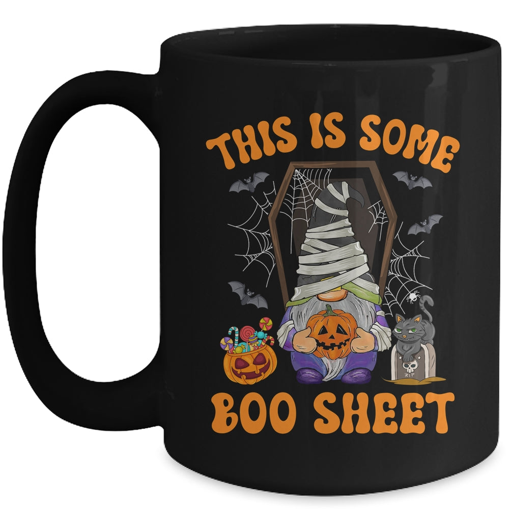 Cute Gnomes This Is Some Boo Sheet Halloween Pumpkins Ghost Mug | teecentury