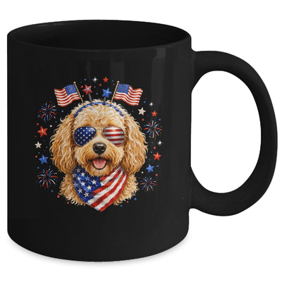 Cute Golden Doodle Patriotic Dog 4Th Of July Funny Dog Lover Mug | teecentury