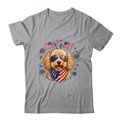 Cute Golden Doodle Patriotic Dog 4Th Of July Funny Dog Lover Shirt & Tank Top | teecentury