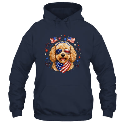 Cute Golden Doodle Patriotic Dog 4Th Of July Funny Dog Lover Shirt & Tank Top | teecentury
