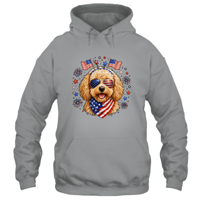 Cute Golden Doodle Patriotic Dog 4Th Of July Funny Dog Lover Shirt & Tank Top | teecentury