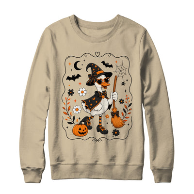 Cute Halloween Goose Coquette Witchy Vibes Fall Pumpkin Shirt & Sweatshirt | teecentury