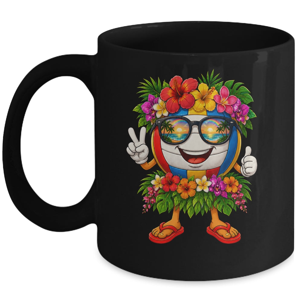 Cute Hawaiian Beach Volleyball Tropical Summer Vacation Mug | teecentury