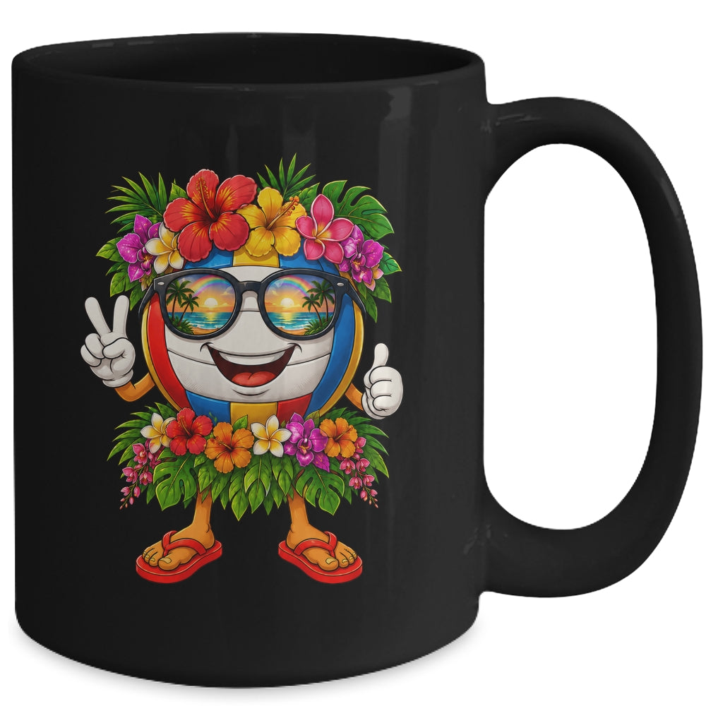 Cute Hawaiian Beach Volleyball Tropical Summer Vacation Mug | teecentury