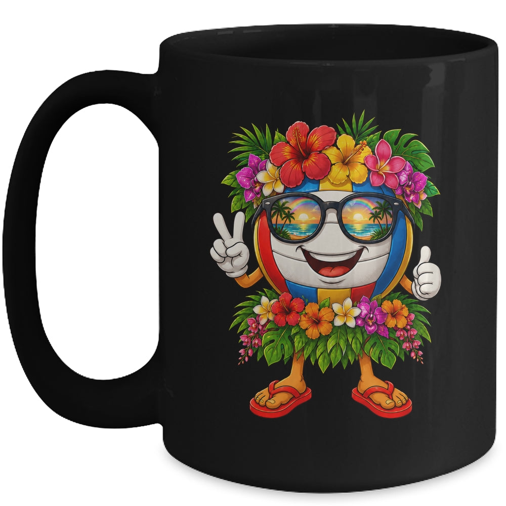Cute Hawaiian Beach Volleyball Tropical Summer Vacation Mug | teecentury