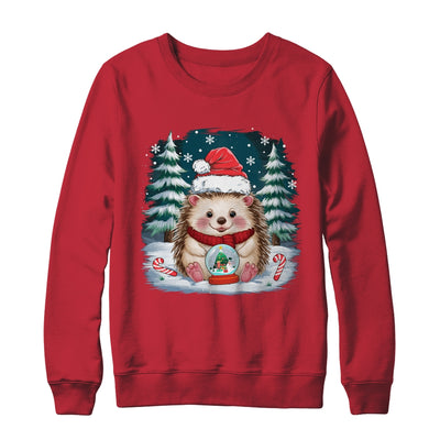Cute Hedgehog Christmas Lights Santa Hat Xmas Men Women Kids Shirt & Sweatshirt | teecentury
