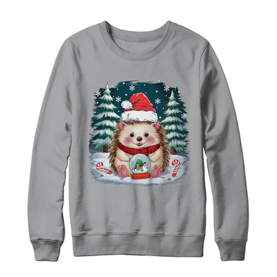 Cute Hedgehog Christmas Lights Santa Hat Xmas Men Women Kids Shirt & Sweatshirt | teecentury