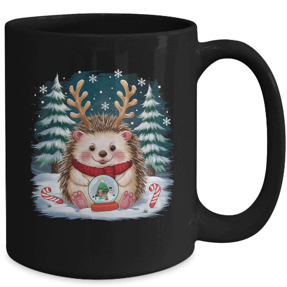 Cute Hedgehog Reindeer Christmas Xmas Men Women Kids Mug | teecentury