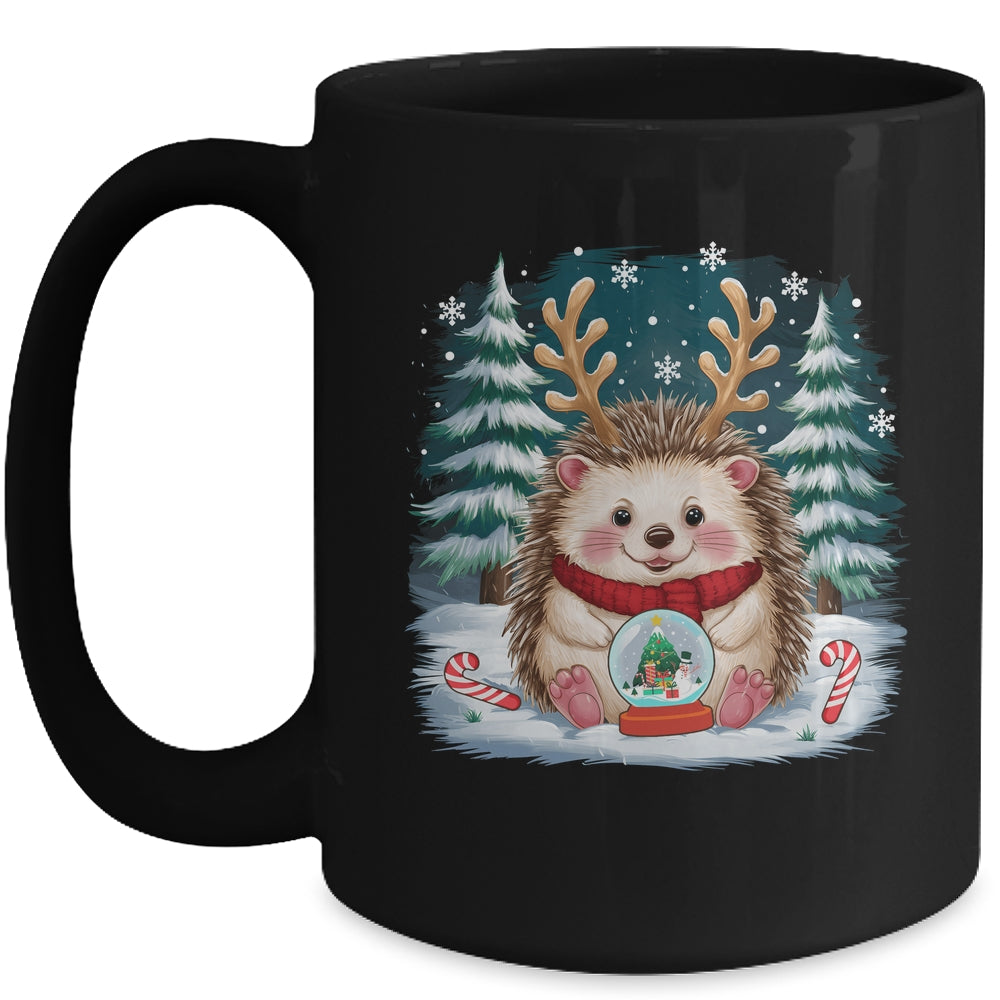 Cute Hedgehog Reindeer Christmas Xmas Men Women Kids Mug | teecentury
