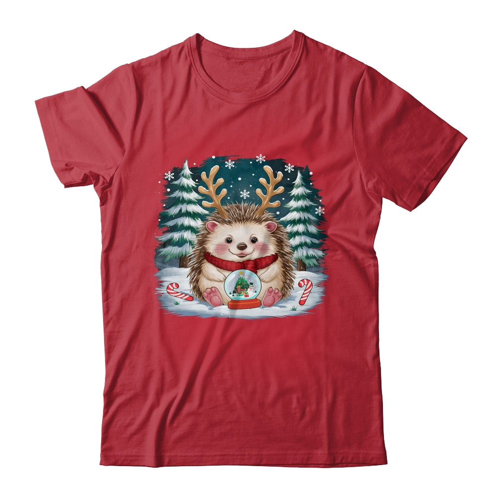 Cute Hedgehog Reindeer Christmas Xmas Men Women Kids Shirt & Sweatshirt | teecentury