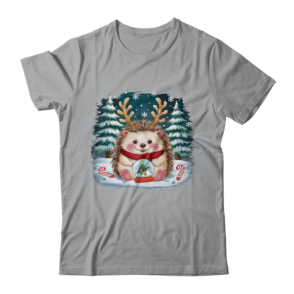 Cute Hedgehog Reindeer Christmas Xmas Men Women Kids Shirt & Sweatshirt | teecentury