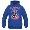 Cute Hello Summer Vibes Highland Cow Funny Beach Vacation Shirt & Tank Top | teecentury