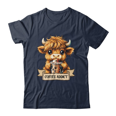Cute Highland Cow Coffee Addict Funny Drink Coffee Cowgirl Shirt & Tank Top | teecentury