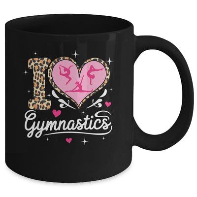 Cute I Love Gymnastics Leopard Print Women Girls Gymnast Mug | teecentury