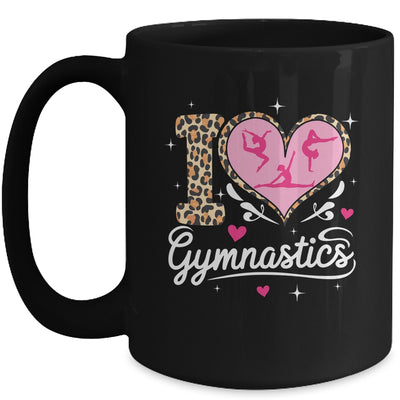 Cute I Love Gymnastics Leopard Print Women Girls Gymnast Mug | teecentury