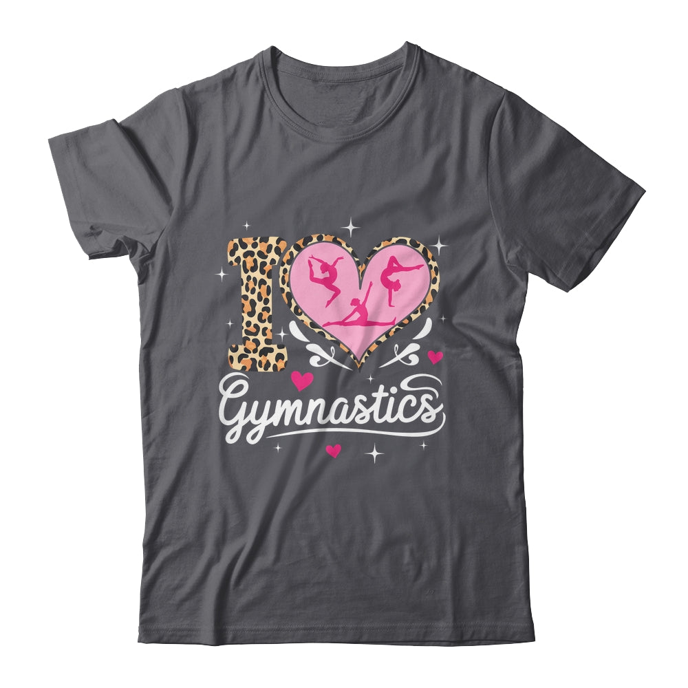 Cute I Love Gymnastics Leopard Print Women Girls Gymnast Shirt & Tank Top | teecentury