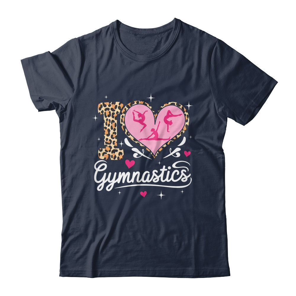 Cute I Love Gymnastics Leopard Print Women Girls Gymnast Shirt & Tank Top | teecentury