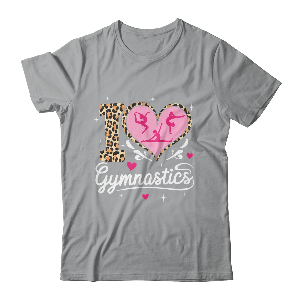 Cute I Love Gymnastics Leopard Print Women Girls Gymnast Shirt & Tank Top | teecentury