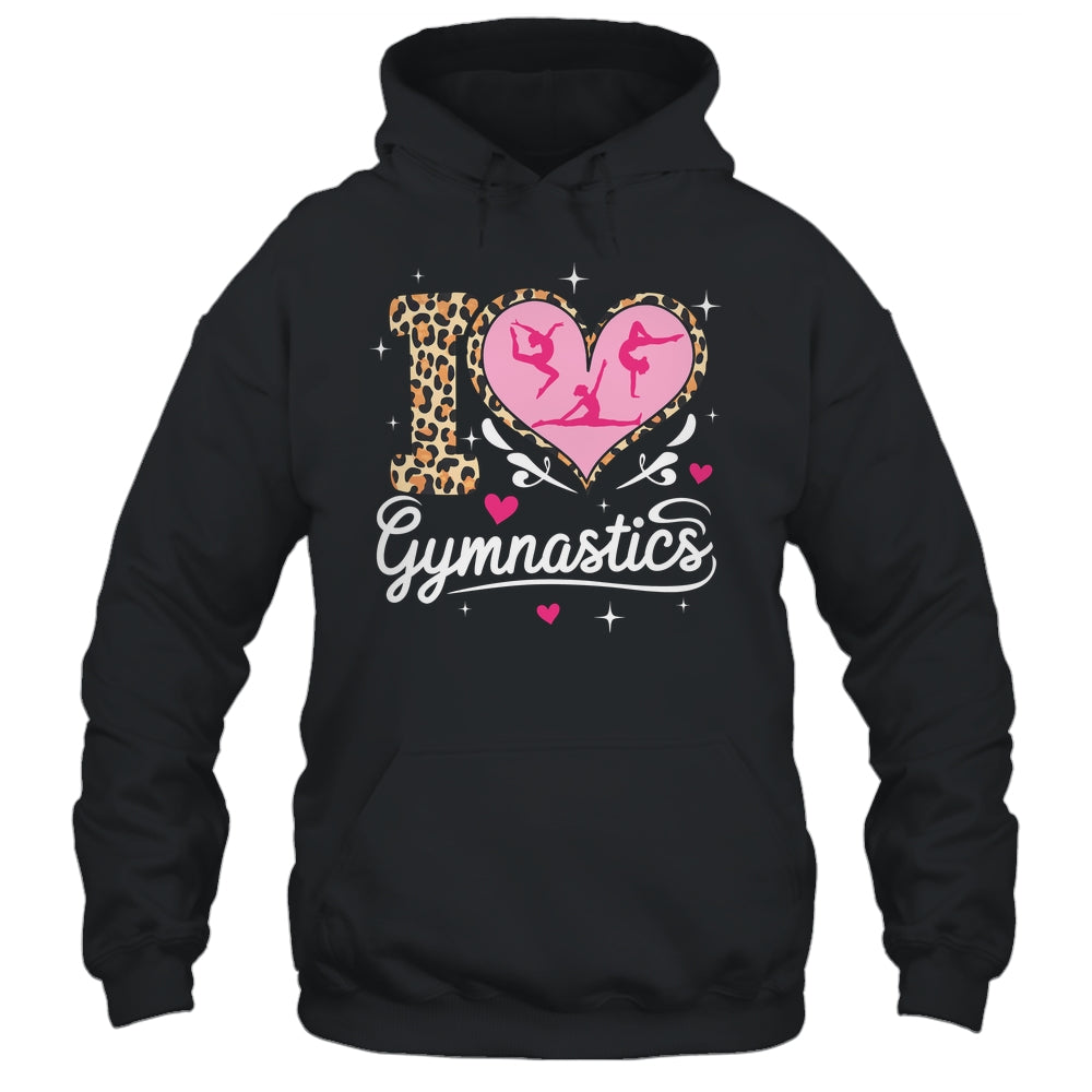Cute I Love Gymnastics Leopard Print Women Girls Gymnast Shirt & Tank Top | teecentury