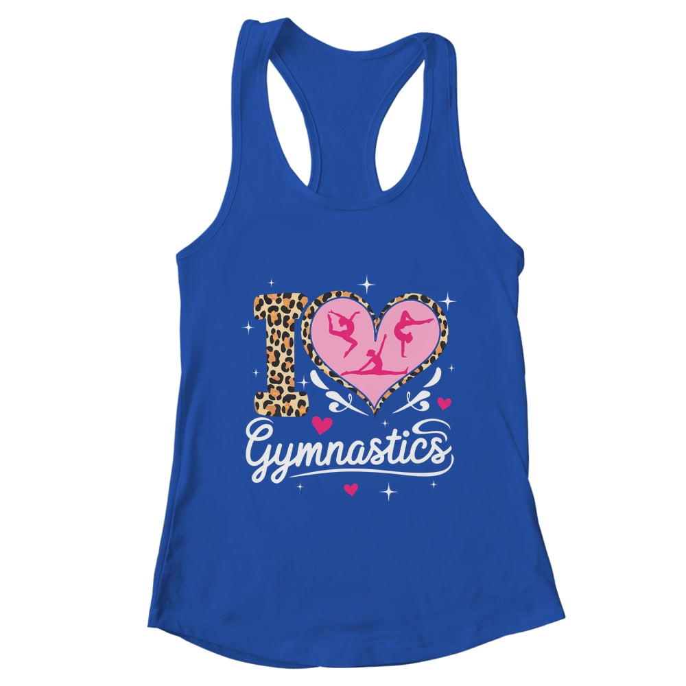 Cute I Love Gymnastics Leopard Print Women Girls Gymnast Shirt & Tank Top | teecentury