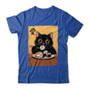 Cute Kawaii Black Cat Eating Sushi Funny Japanese Black Cat Shirt & Tank Top | teecentury