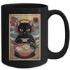 Cute Kawaii Gamer Cat Funny Ramen Retro Japanese Cat Gaming Mug | teecentury