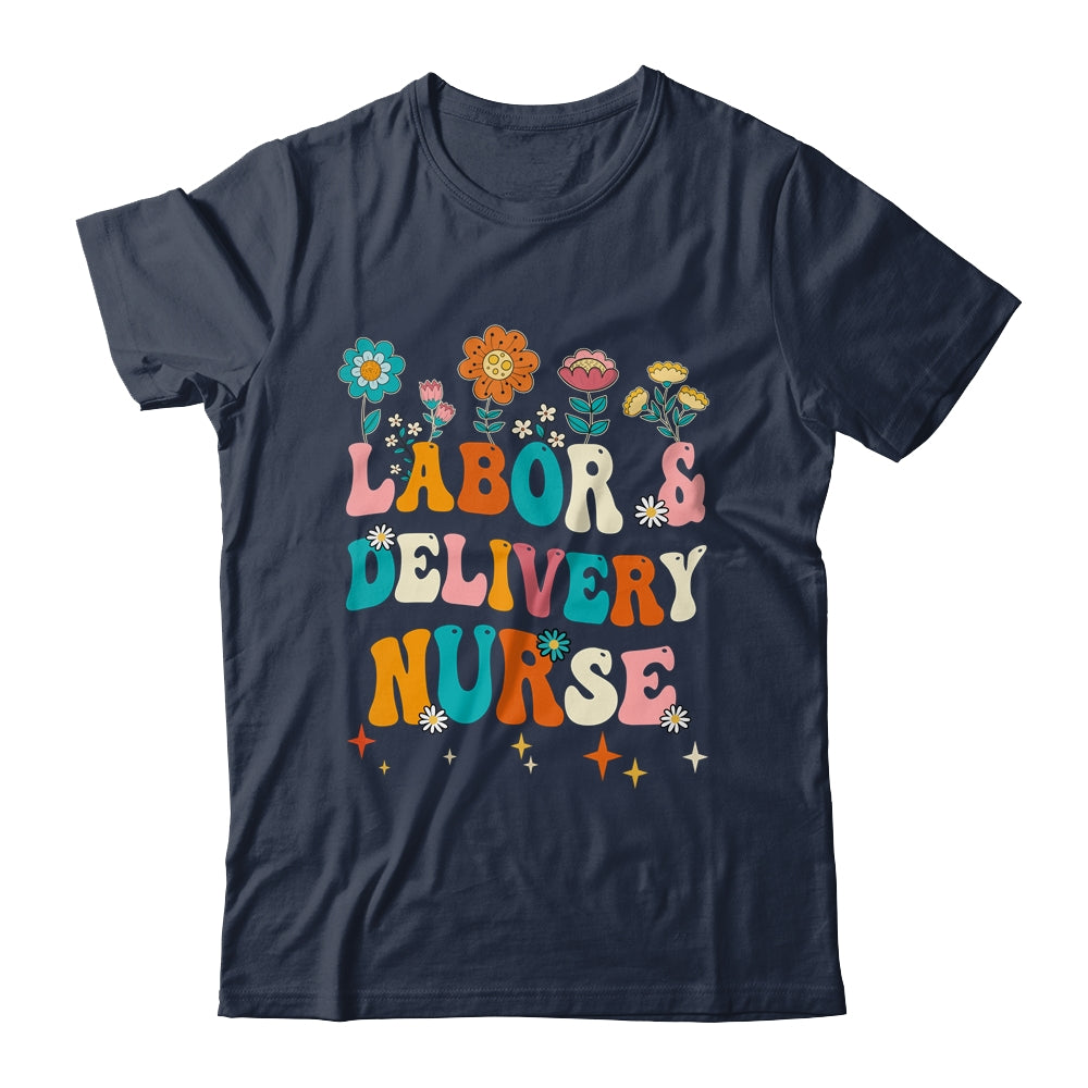 Cute Labor And Delivery Nurse For Women L&D Groovy Shirt & Hoodie | teecentury