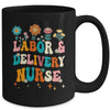 Cute Labor And Delivery Nurse For Women L&D Groovy Mug | teecentury