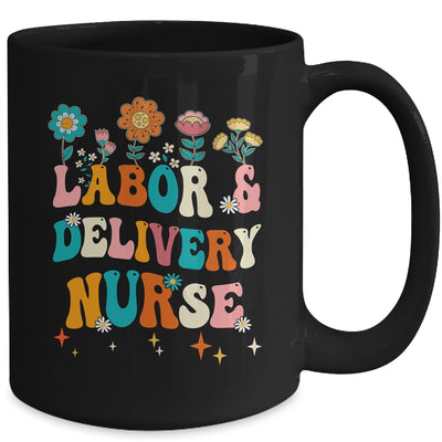 Cute Labor And Delivery Nurse For Women L&D Groovy Mug | teecentury