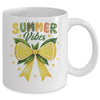 Cute Lemon Tropical Fruits Coquette Bow Summer Vibes Girl Mug | teecentury