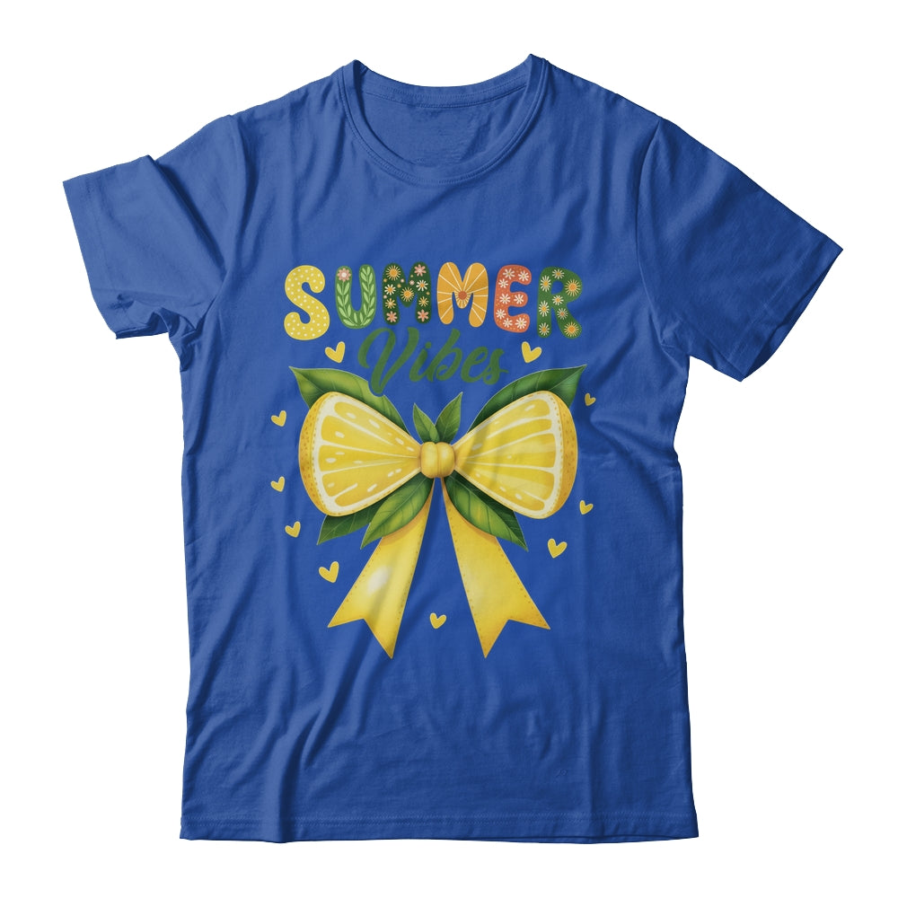 Cute Lemon Tropical Fruits Coquette Bow Summer Vibes Girl Shirt & Tank Top | teecentury