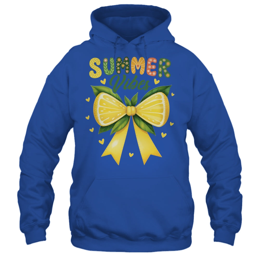 Cute Lemon Tropical Fruits Coquette Bow Summer Vibes Girl Shirt & Tank Top | teecentury