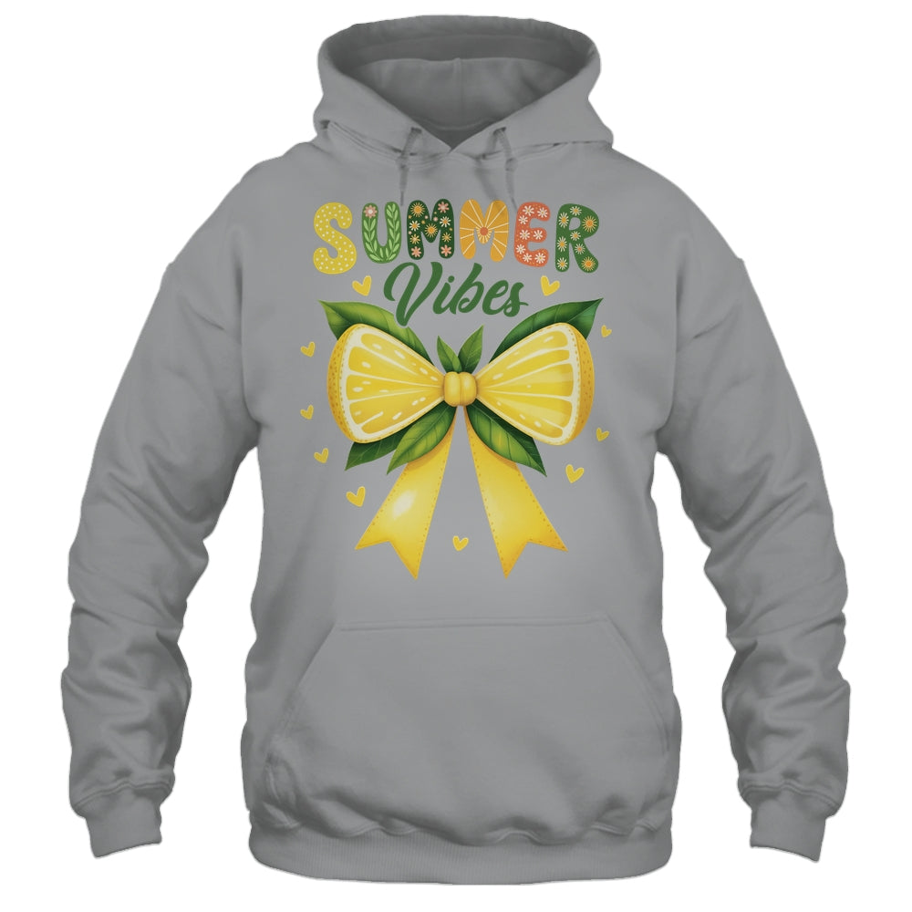 Cute Lemon Tropical Fruits Coquette Bow Summer Vibes Girl Shirt & Tank Top | teecentury