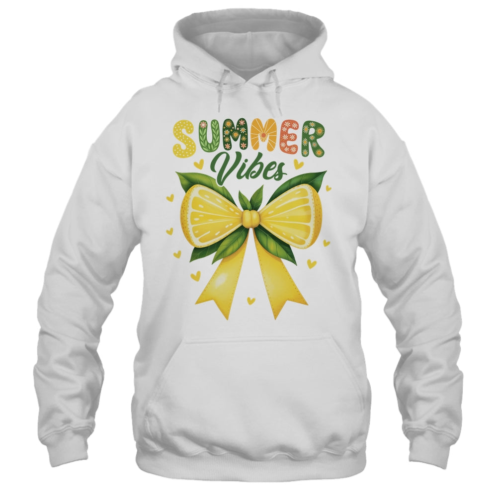 Cute Lemon Tropical Fruits Coquette Bow Summer Vibes Girl Shirt & Tank Top | teecentury