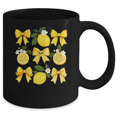 Cute Lemon Tropical Fruits Coquette Bows Summer Girl Women Mug | teecentury