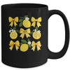 Cute Lemon Tropical Fruits Coquette Bows Summer Girl Women Mug | teecentury