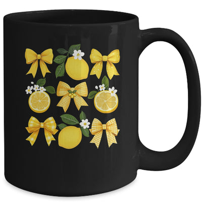 Cute Lemon Tropical Fruits Coquette Bows Summer Girl Women Mug | teecentury